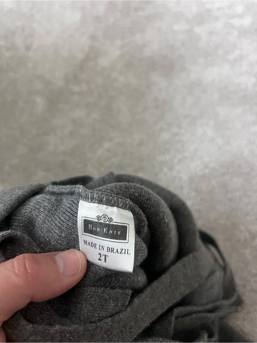 Children's Charcoal Knit Button-Front Overalls - Unbranded